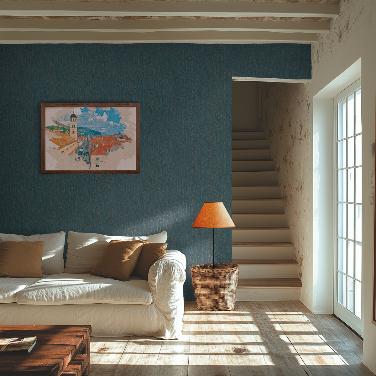 Papier peint Pierre Géométrie Moderne bleu marine - Metropolitan Stories 4 Hot Spots d'A.S. Création AMB1| Réf. AS-786665