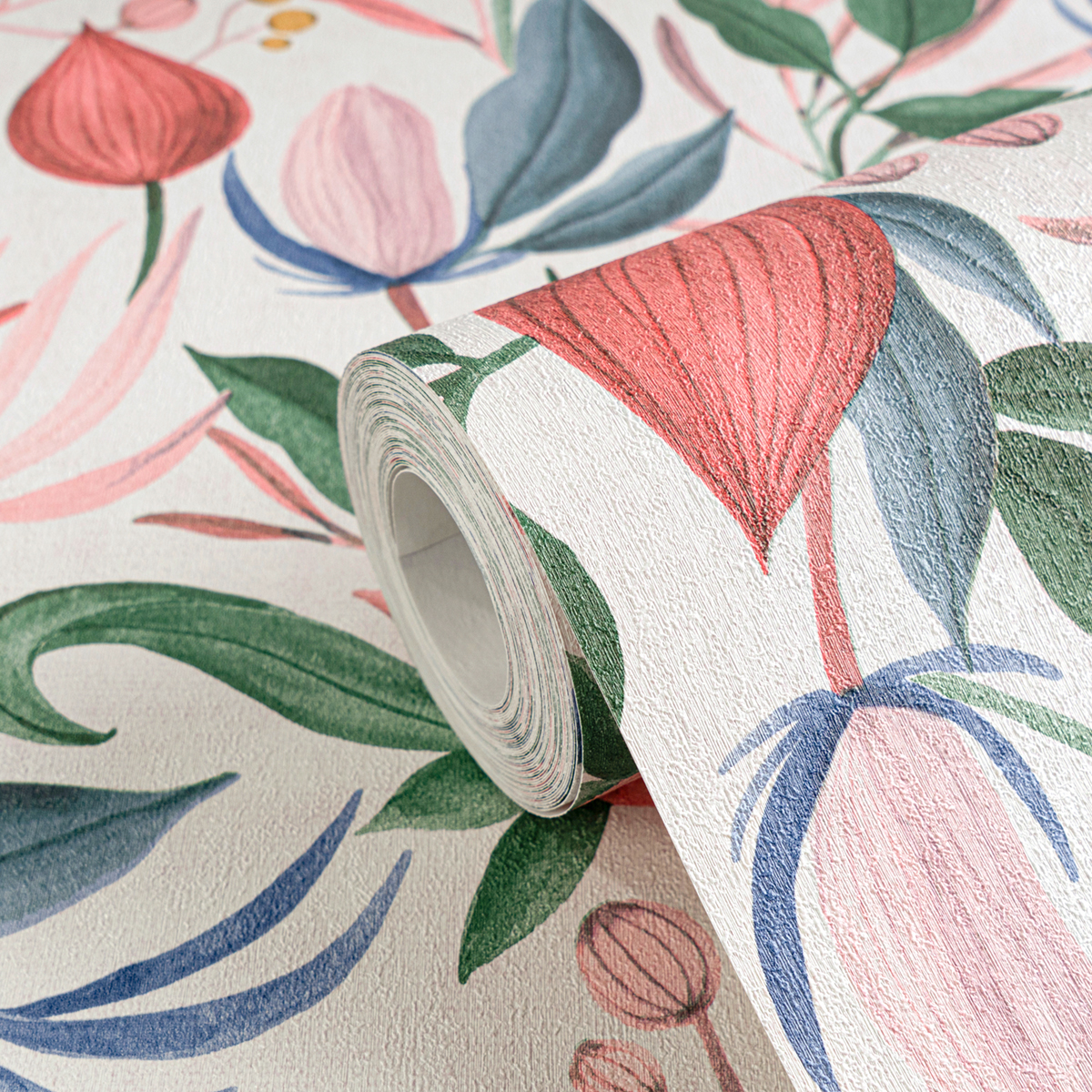 Papier peint Floral Still Bloom rose - Cosmoliving d'A.S. Création ZOOM | Réf. AS-790625