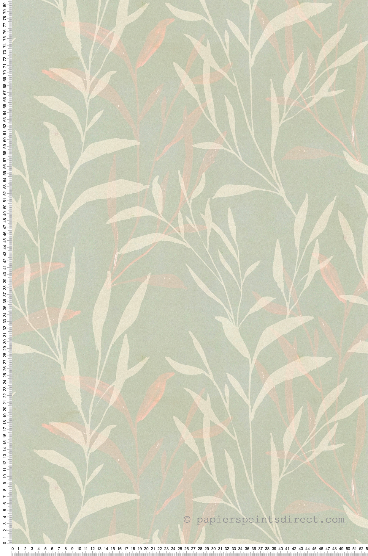 Papier peint Branchage Minimaliste vert amande - Anna D'Andrea d'A.S. Création | Réf. AS-782221