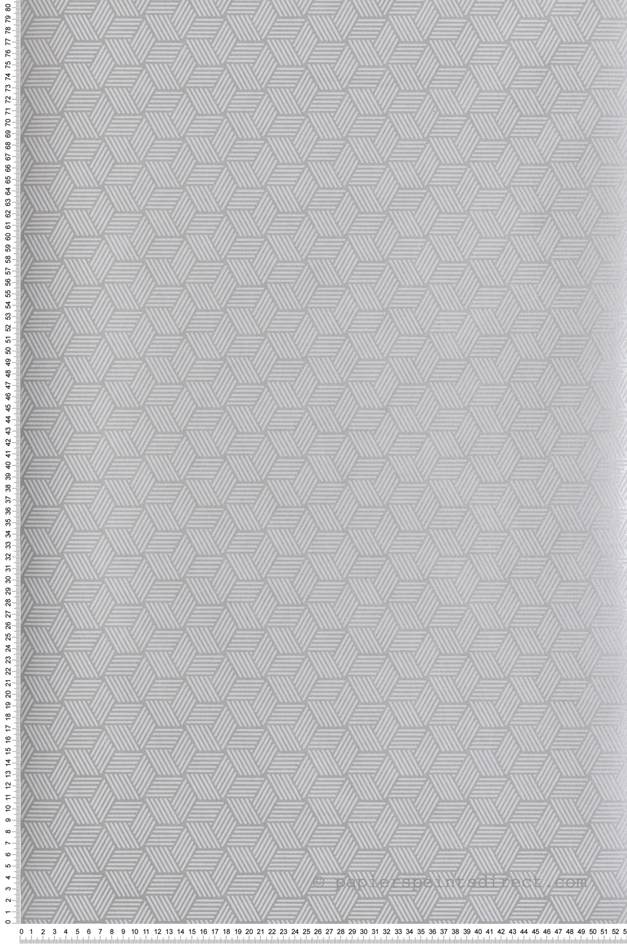 Papier peint Cube 3D Connexions Métallisé gris argenté - Alchimie de Casadéco | Réf. ALMI89949180