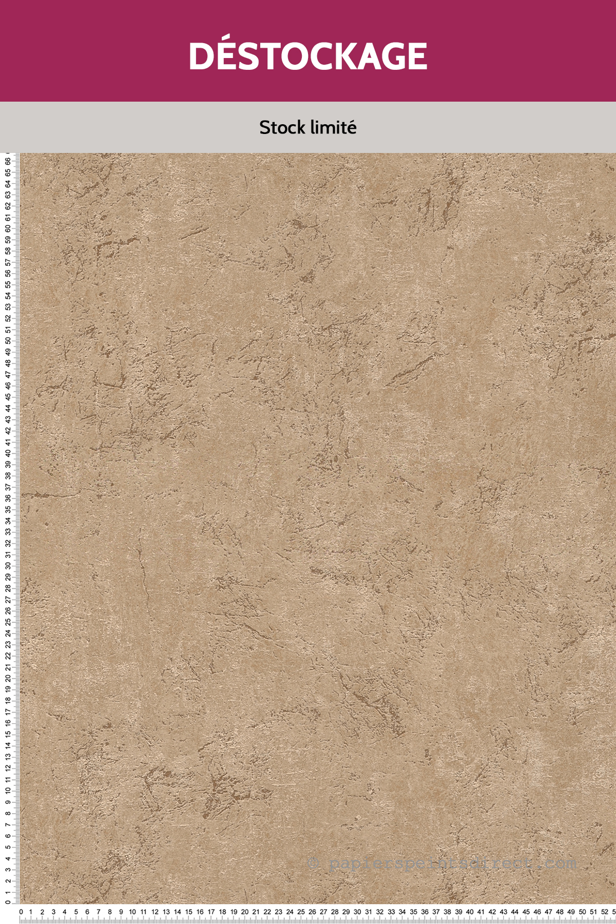 Papier peint Destockage - Effet de Matière Liège beige chaud - Desert Lodge de Livingwalls
