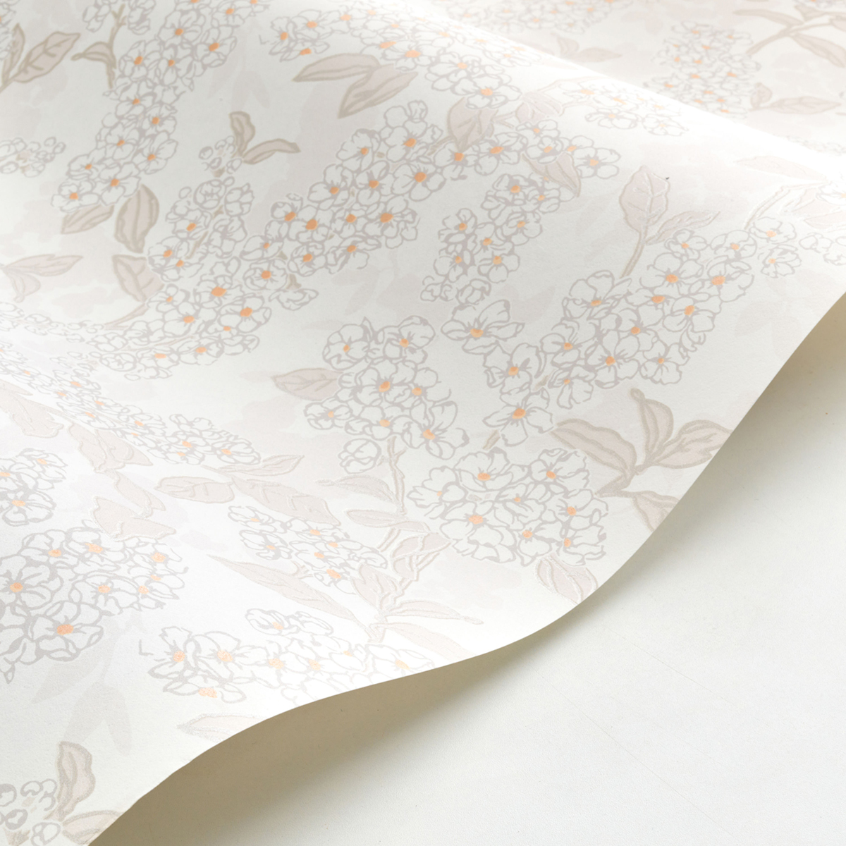 Papier peint Fleurs Ume blanc coton - Kyoto de Casadéco AMB4 | Réf. KYTO88730119