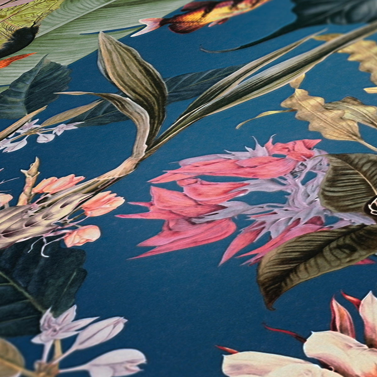 Papier peint Tropical et Animaux vert canard - Dream Flowery de Architects Paper | AMB Réf. 38176-4