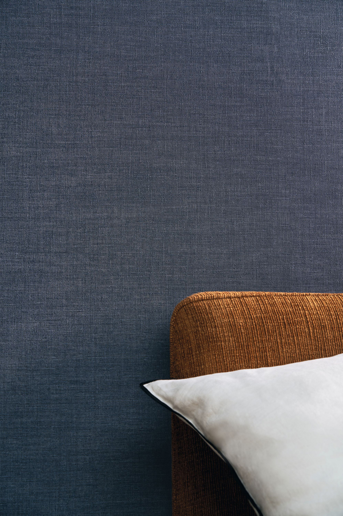 Papier peint Lin Shinok bleu nuit - Le Lin 3 de Casamance AMB3 | Réf. CAS-F73817018