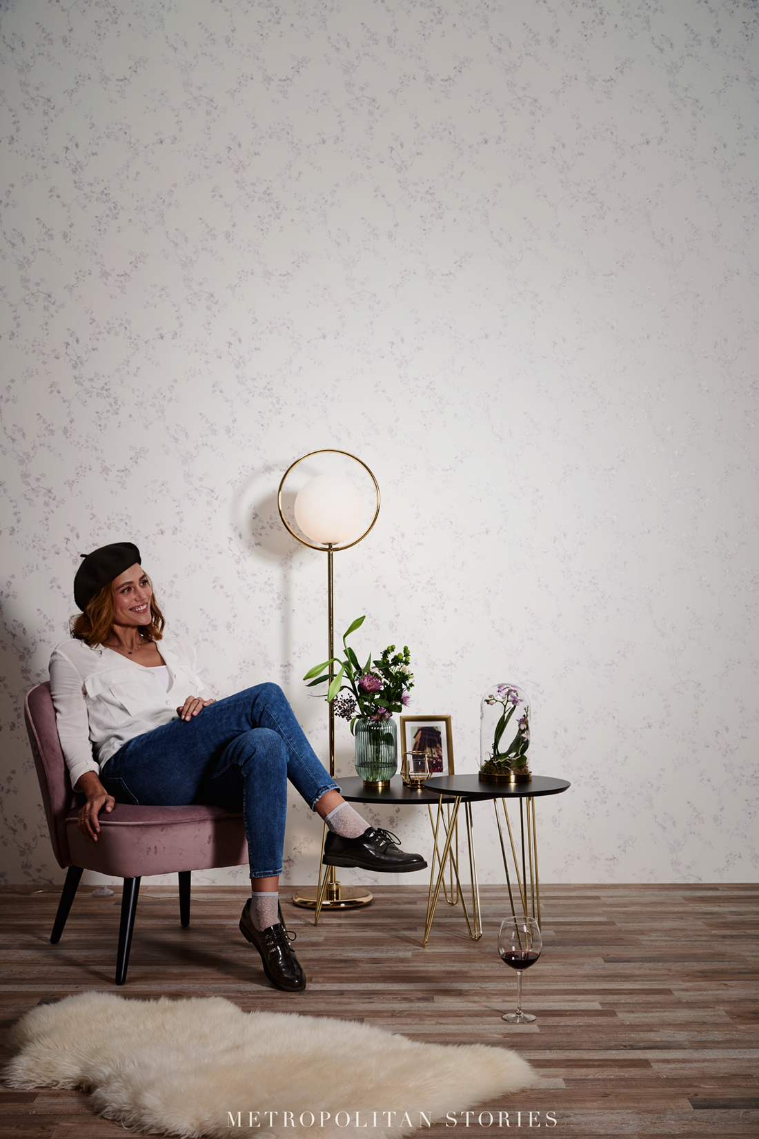 Papier peint Fleurs rose blanc - Metropolitan Stories d'AS Création | Réf. SP14619