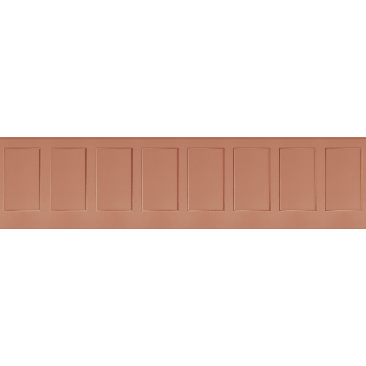 Papier peint Soubassement Moulure M terracotta - Reliefs de Casélio | Réf. RLF106368013