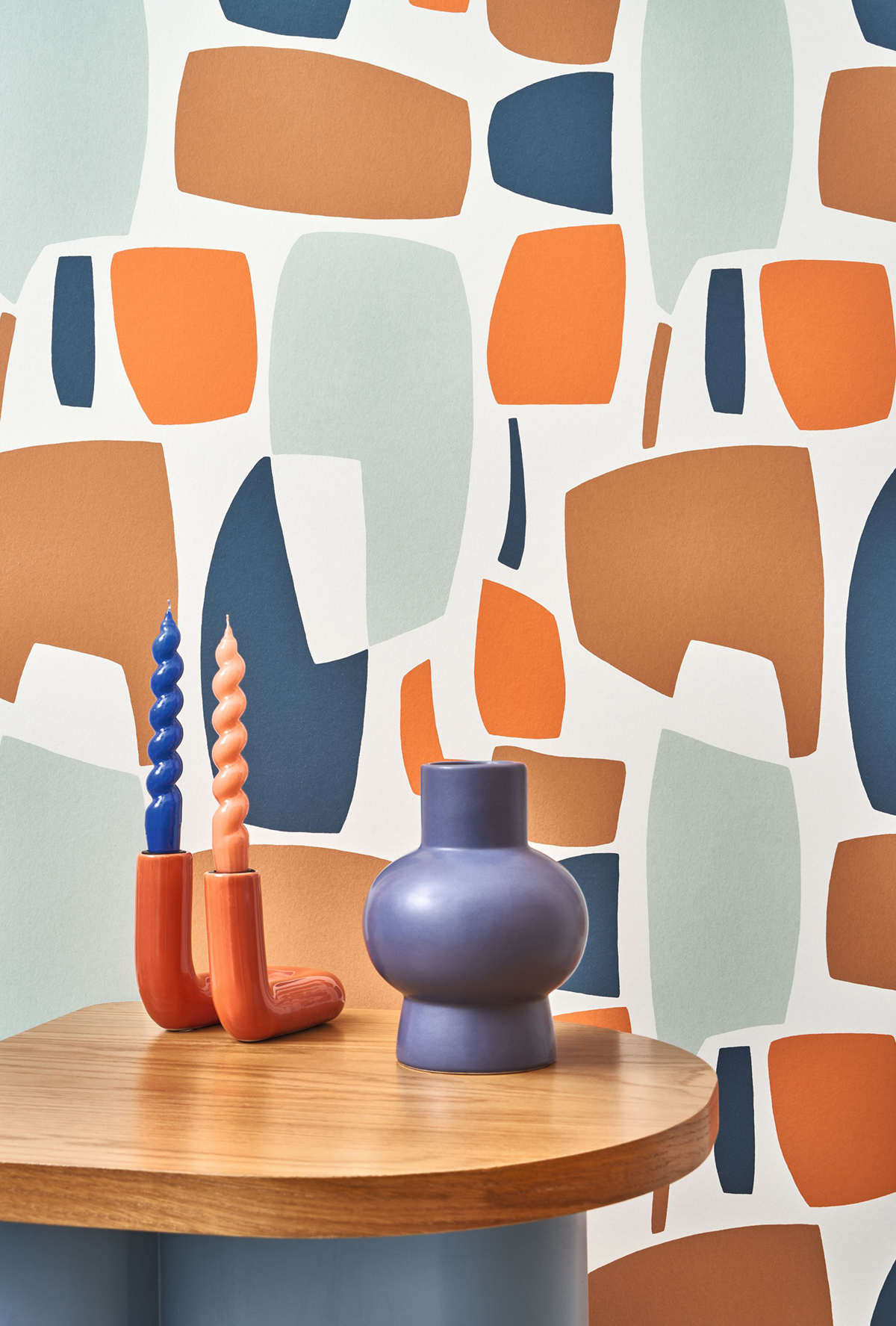 Papier peint Forme Géométrique Module orange - Milano Sixties de Casadéco AMB2| Réf. MISI89383606