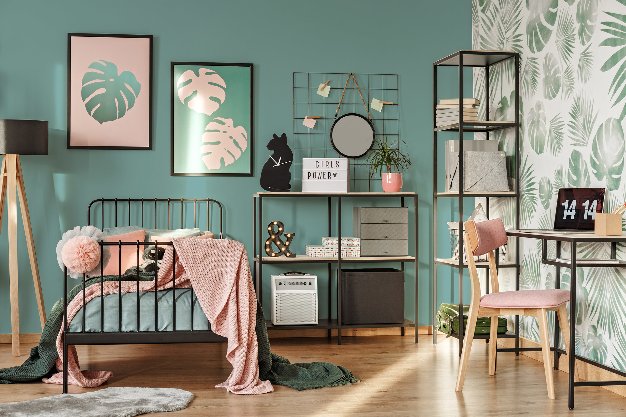 Image d'un pot de 1 litre de peinture Puro bleu emerald green - c4008