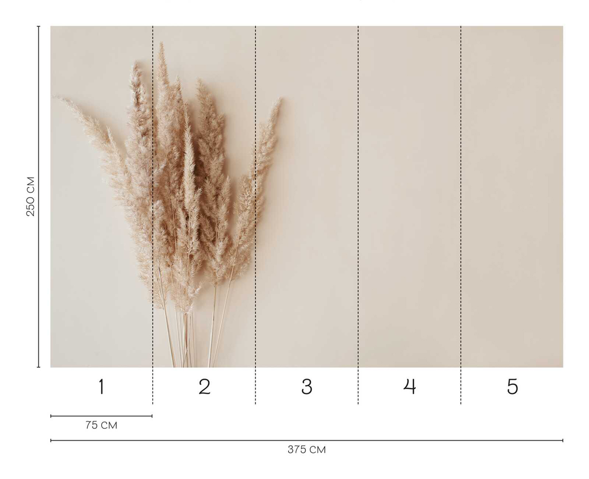 Papier peint panoramique Pampas beige - Wall Love d'A.S. Création REGLE | Réf. DD129603