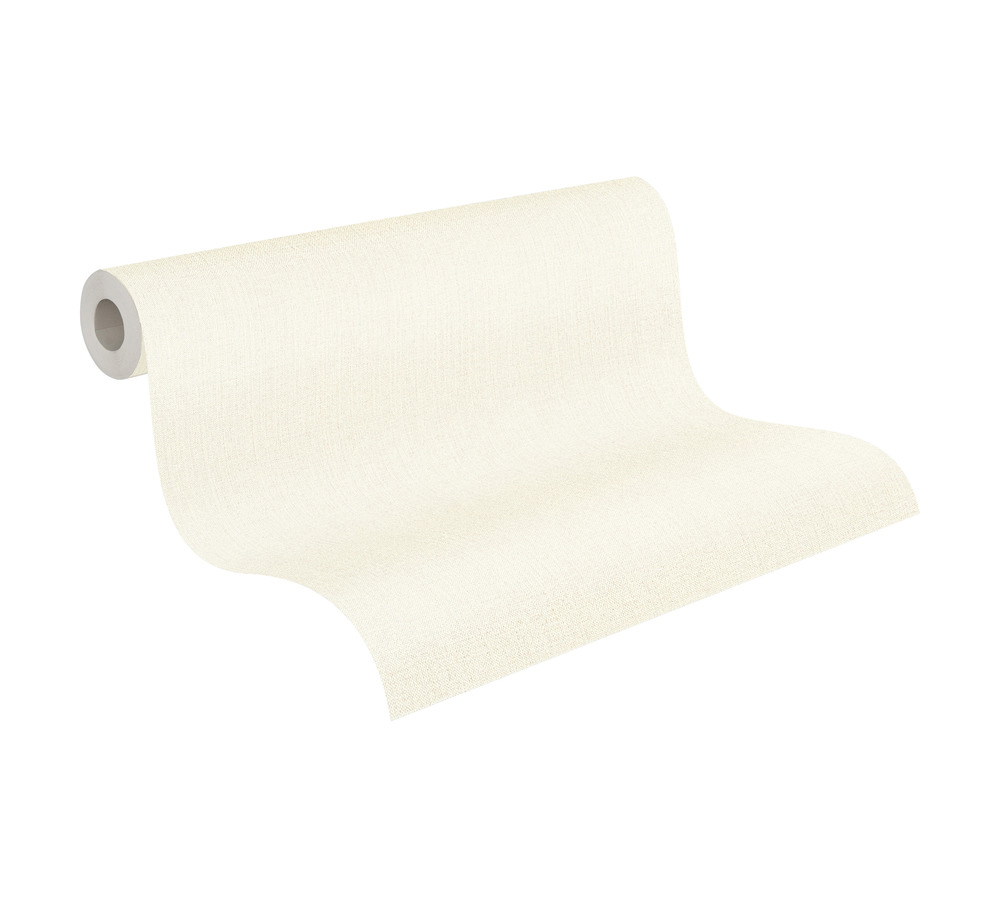 Papier peint Uni Toile blanc crème - Pure Elegance d'A.S. Création AMBR | Réf. AS-363782
