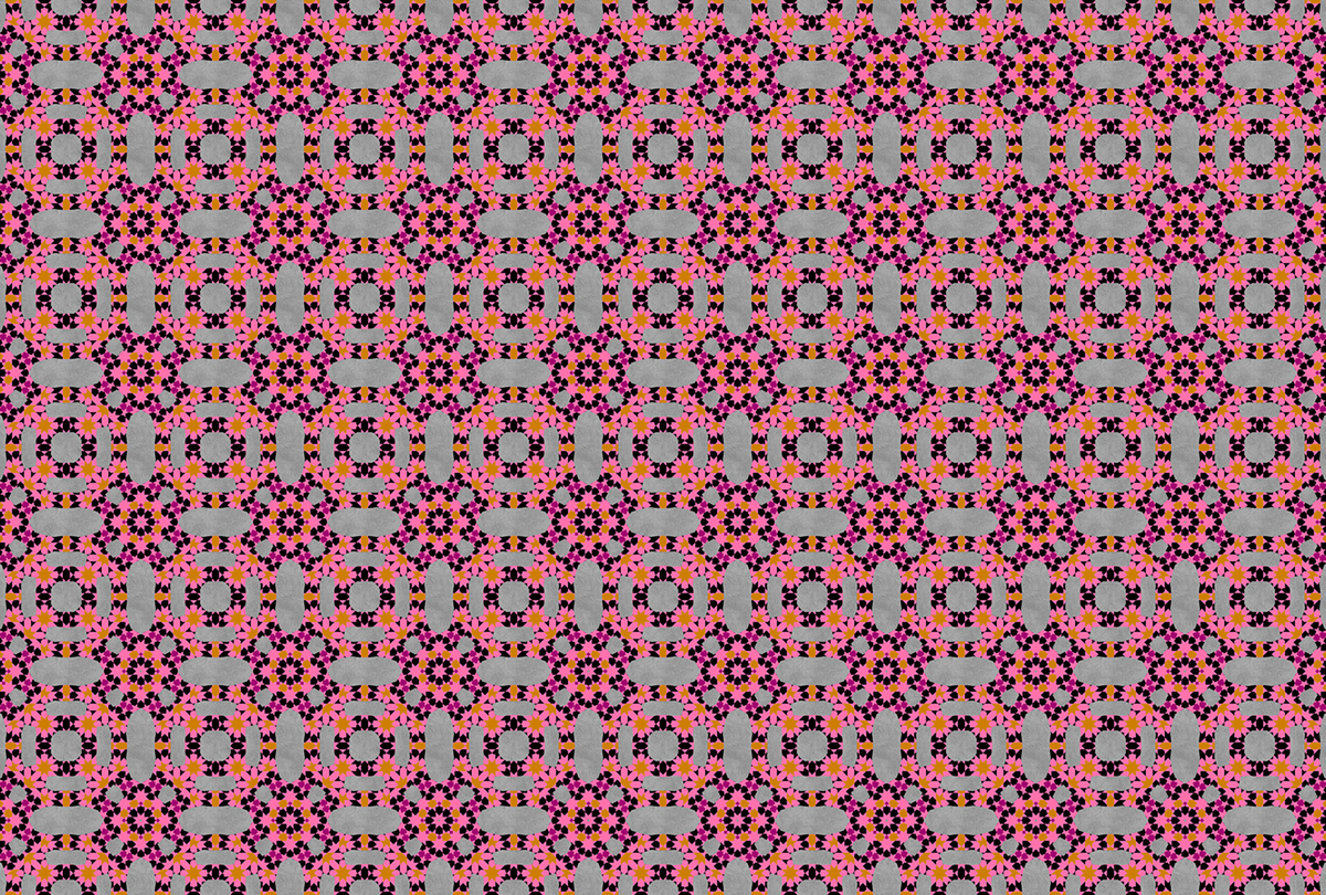 Papier peint panoramique Mosaïque Tangerine 2 - Référence DD110551 - Intissé 200g/m2 - Standard 400 x 270