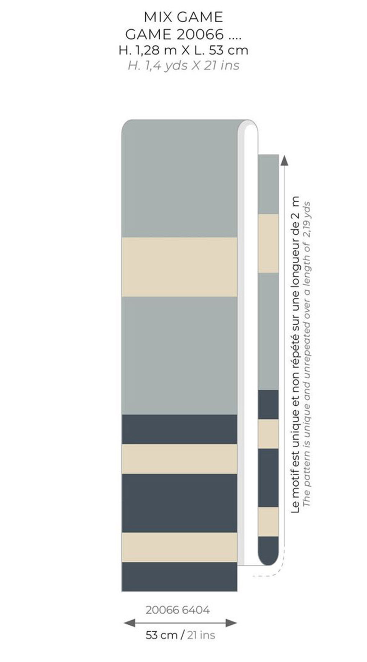 Papier peint Géométrie Mix bleu - Color Game de Casadéco AMB2| Réf. GAME200666404