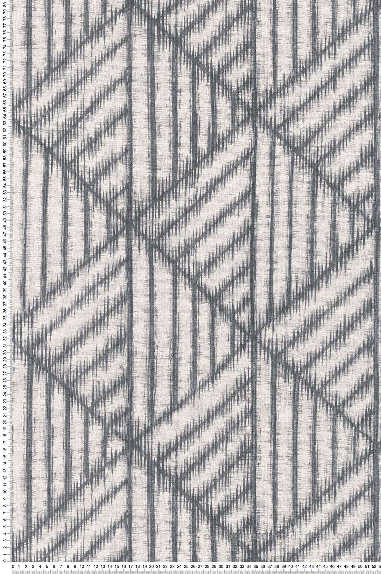 Papier peint Géométrie Nature Normade gris graphite - Abaca de Lutèce | Réf. LTC-51232309