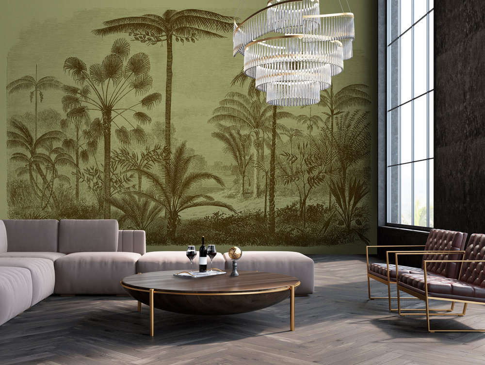 Papier peint panoramique Palmier Jungle Jurassic 1 - Référence DD113687 - Intissé 200g/m2 - Standard 400 x 270