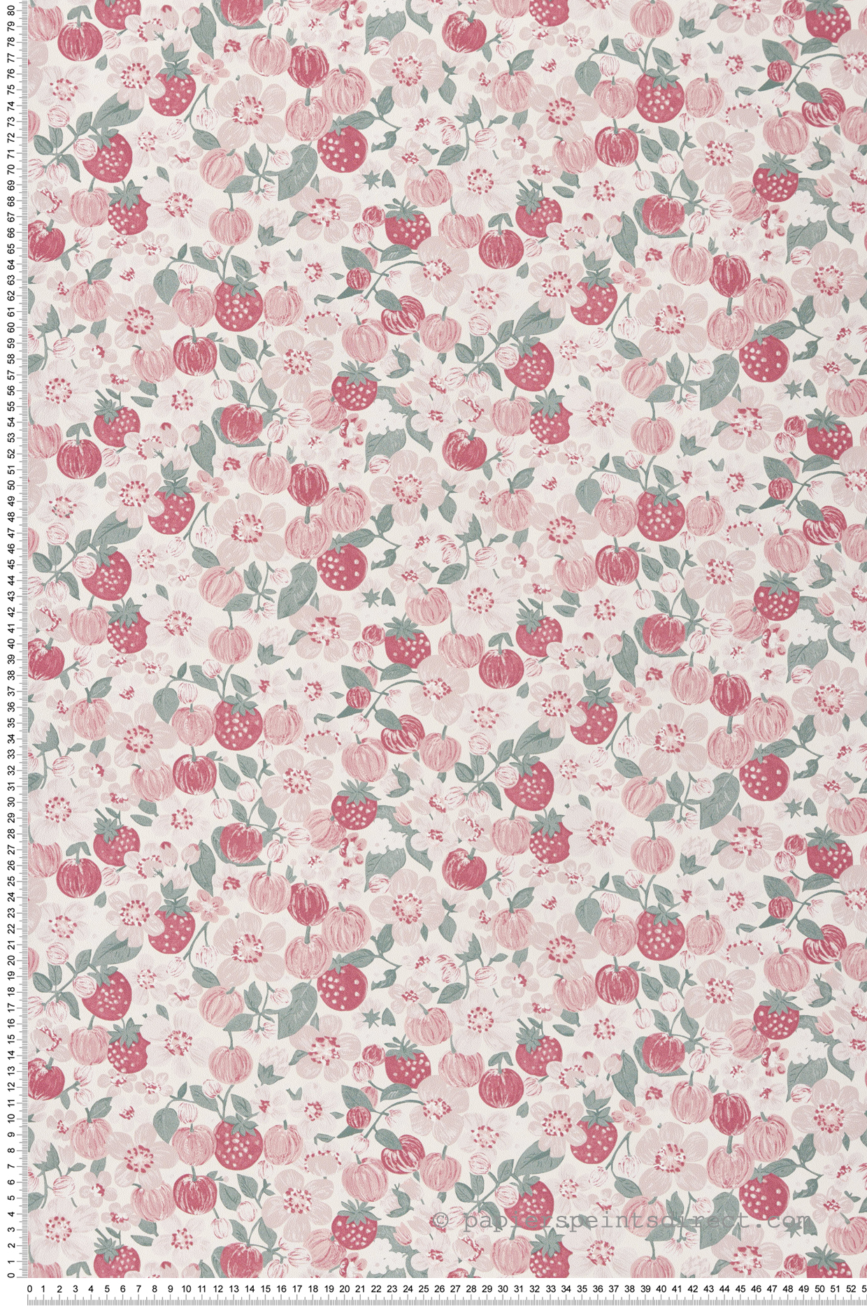 Papier peint Fruits & Fleurs rose - Cuisines & Bains de Lutèce | Réf. LTC-51230710