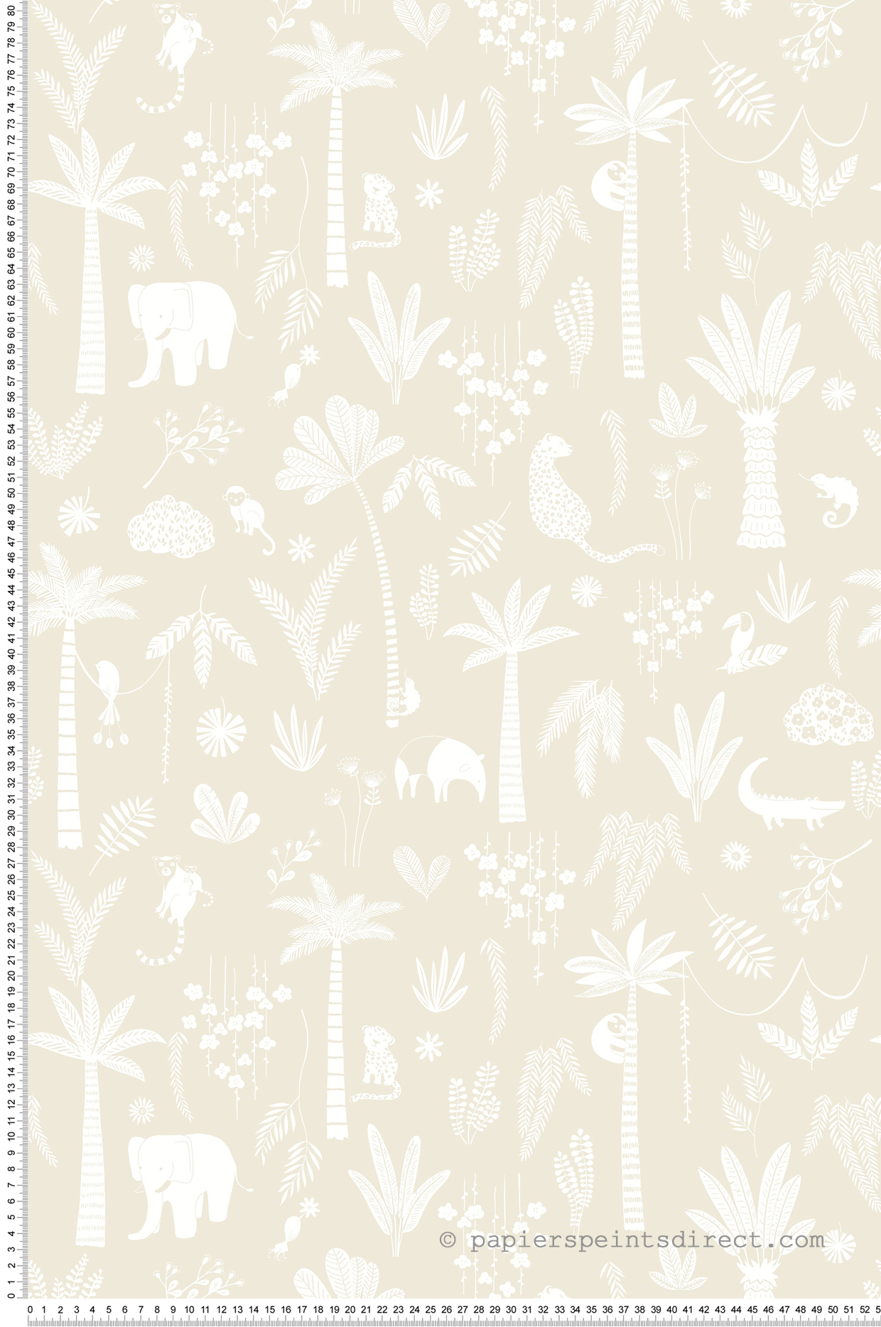 Papier peint Animaux Enfant Poetic Jungle lin - Once Upon A Time 2 de Casadéco | Réf. OUTD200761221