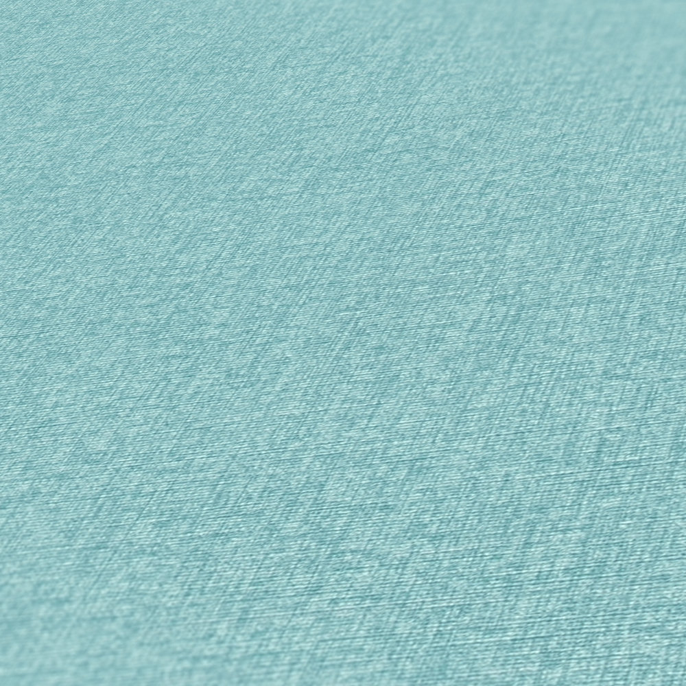 Papier peint Faux Uni Tissu Chiné turquoise - Famous Garden d'A.S. Création AMB4 | Réf. AS-393535