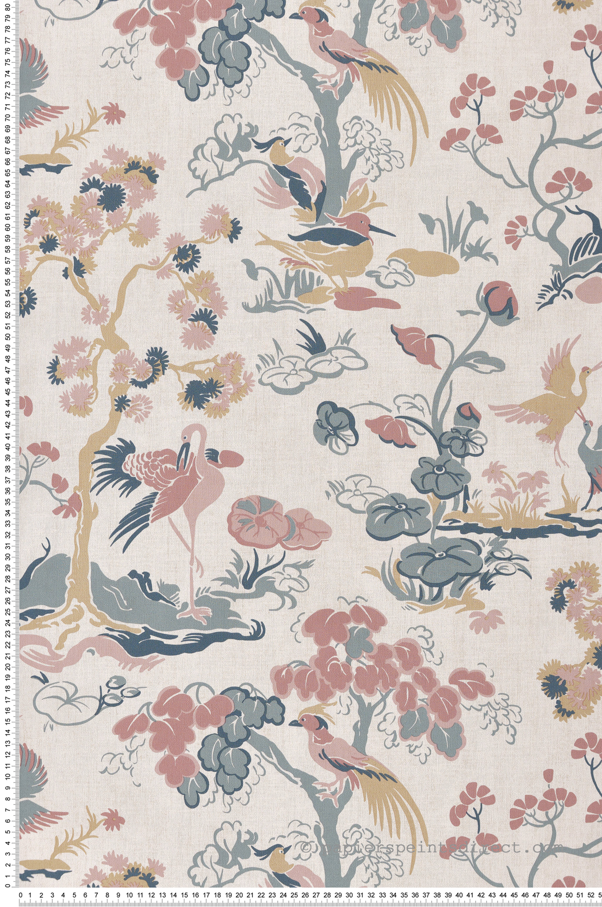 Papier peint Jardin Japonais Shakkei rose - Les Essentiels de Lutèce | Réf. LTC-51213803