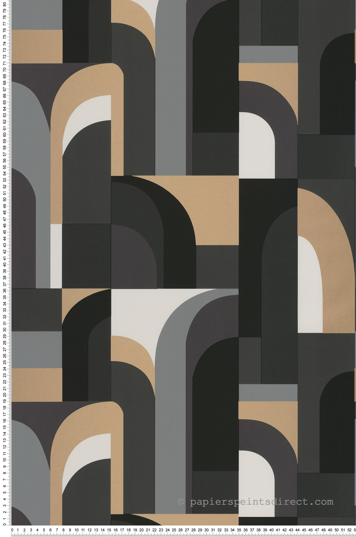 Papier peint Art Déco Doors noir doré - Moonlight 2 de Casélio AMB | Réf. MLGT102089021