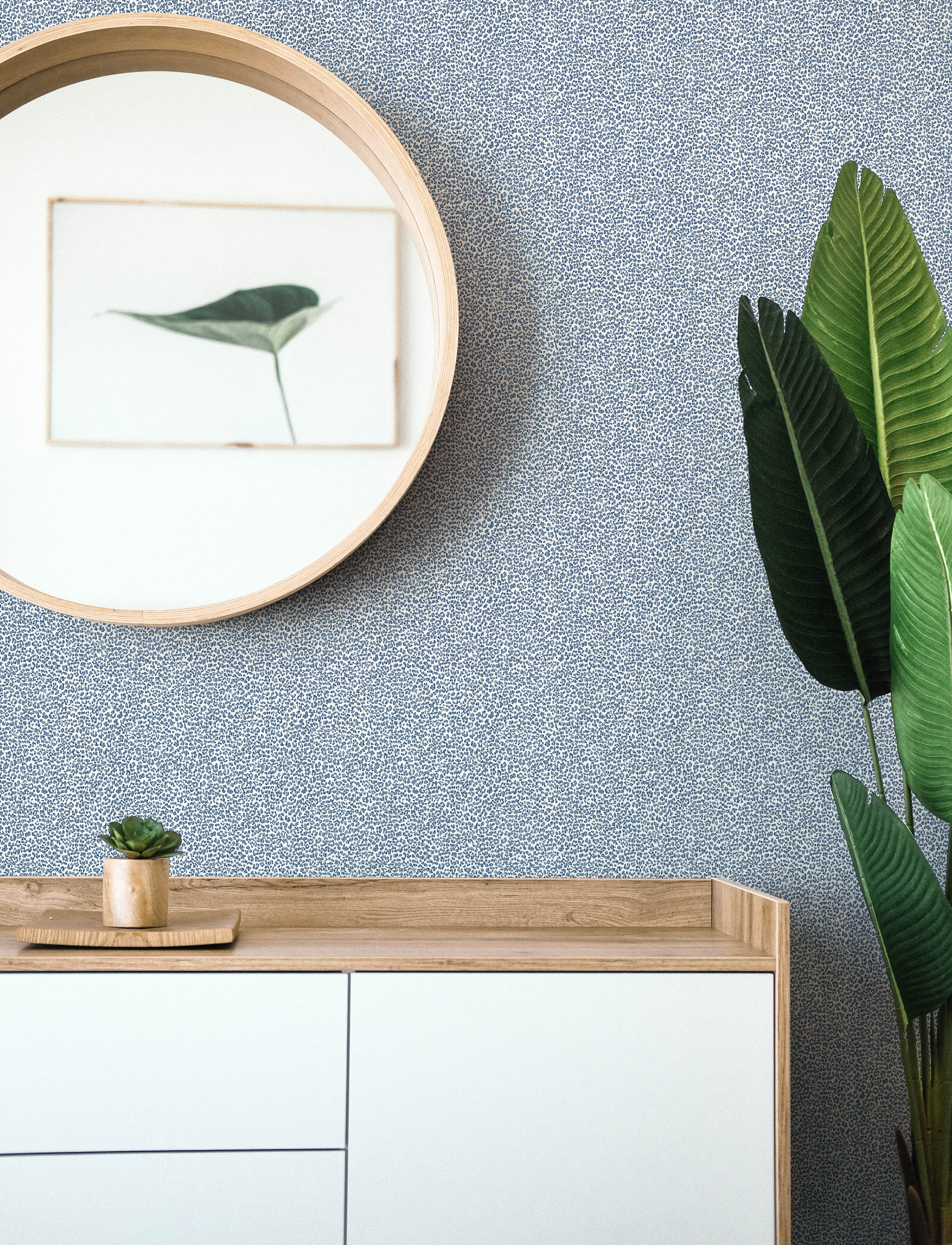 Papier peint Léopard Mosaïque Soul bleu indigo - Harmony de Lutèce AMB2| Réf. LTC-FD27268