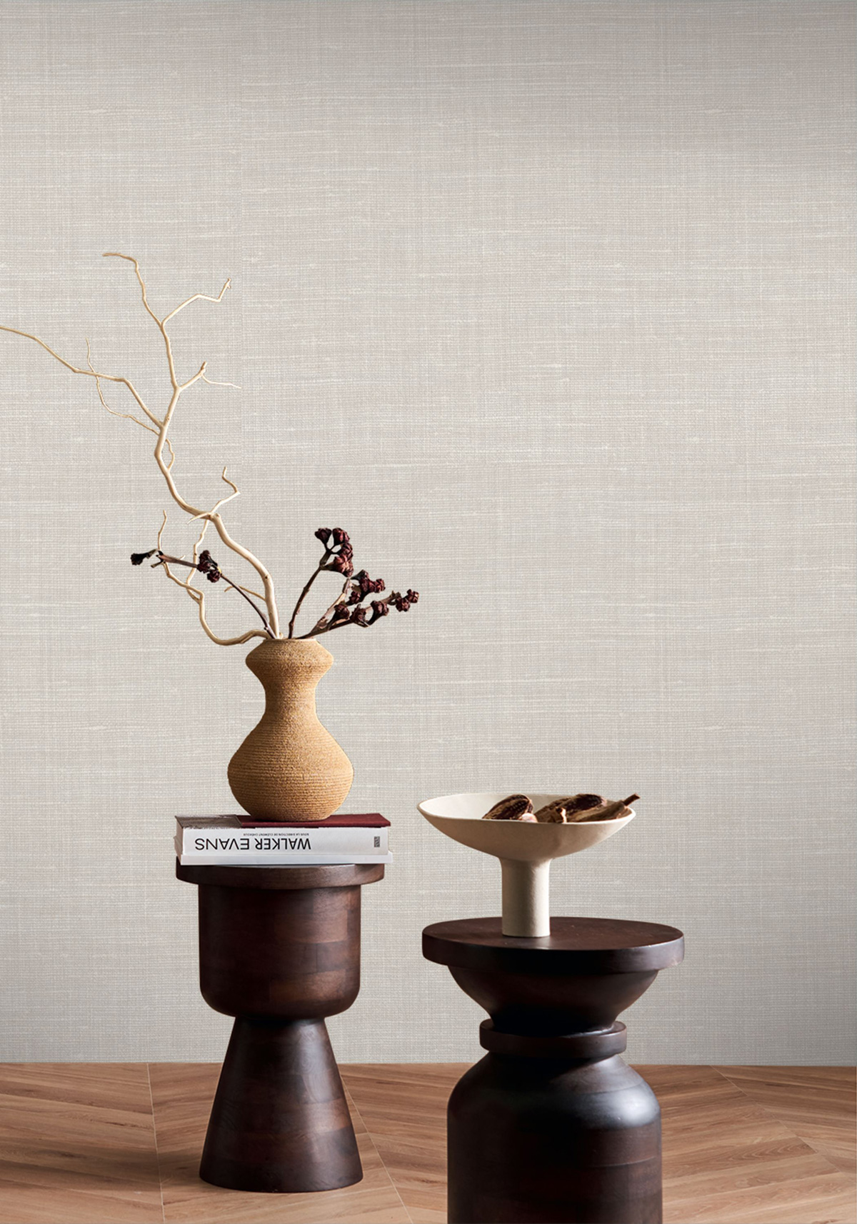 Papier peint Lin Shinok galet - Le Lin 2 de Casamance | Réf. CAS-73812660