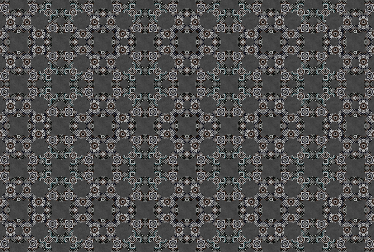 Papier peint panoramique Mosaïque Graphite 4 - Référence DD110596 - Intissé 200g/m2 - Standard 400 x 270