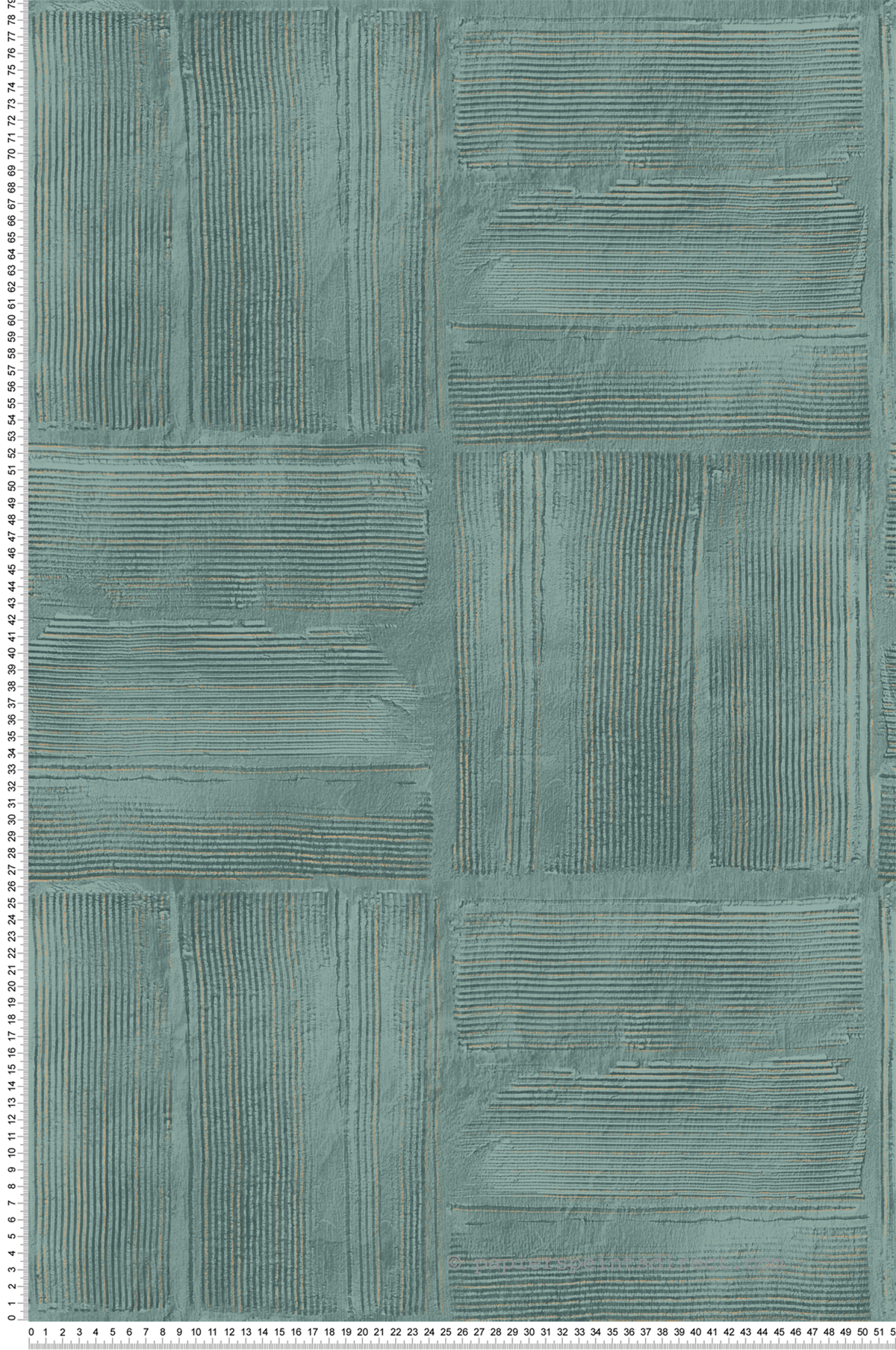 Papier peint Plâtre Peigné Jasper vert émeraude doré - Harry de Lutèce | Réf. LTC-DL26737