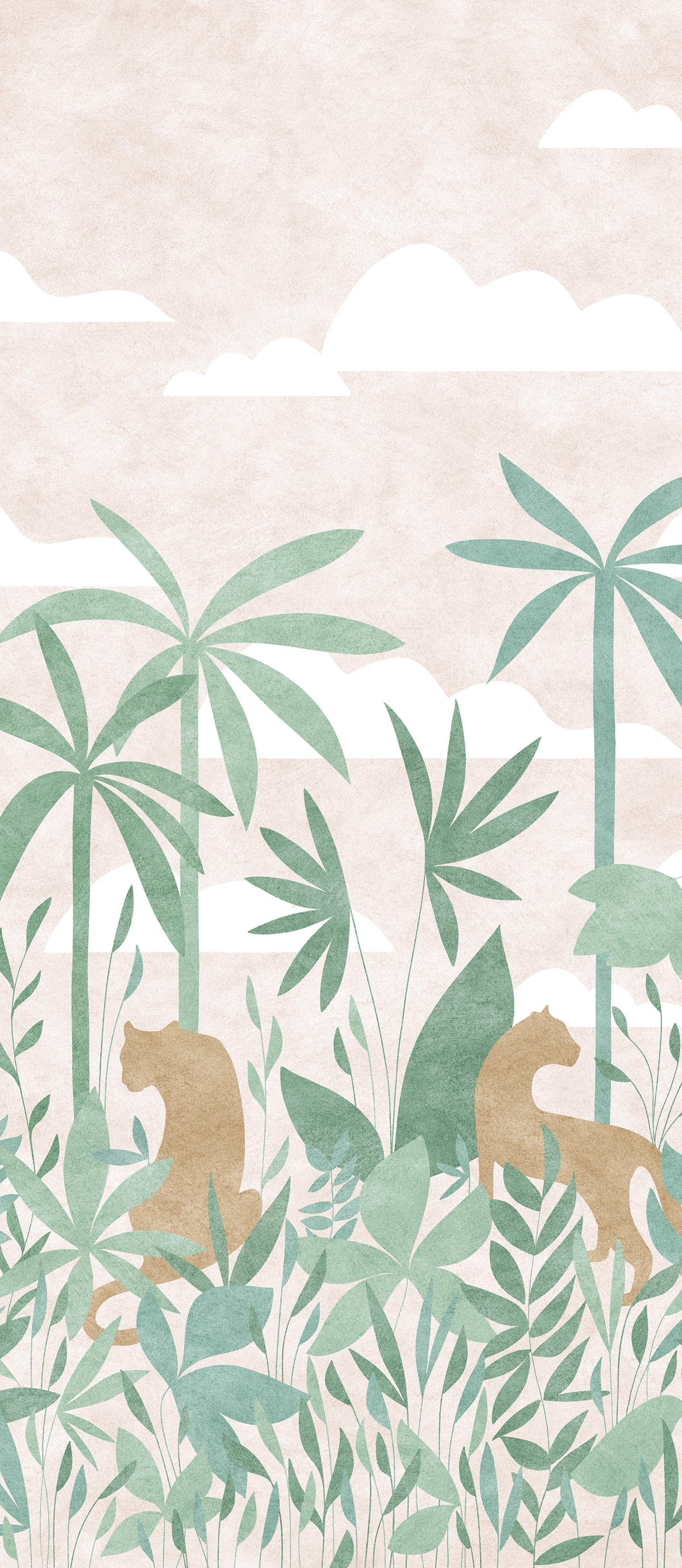 Papier peint panoramique Paradis des Tigres Jour A - 1/2/3 - Isidore Leroy