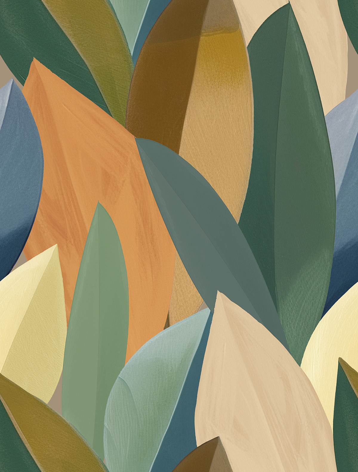 Papier peint panoramique Feuille Peinture multicouleurs - Vancouver de Montecolino | Réf. MC-SYD27598