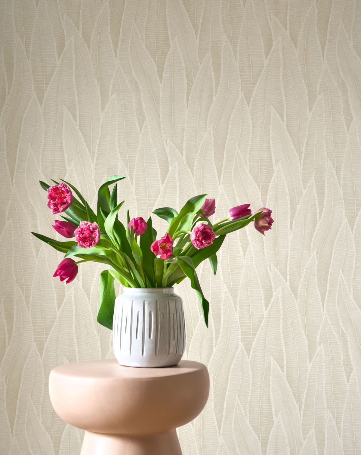 Papier peint Nature Feuille Sansevieria craie - Rio de Casadéco | Réf. RIOC201830155