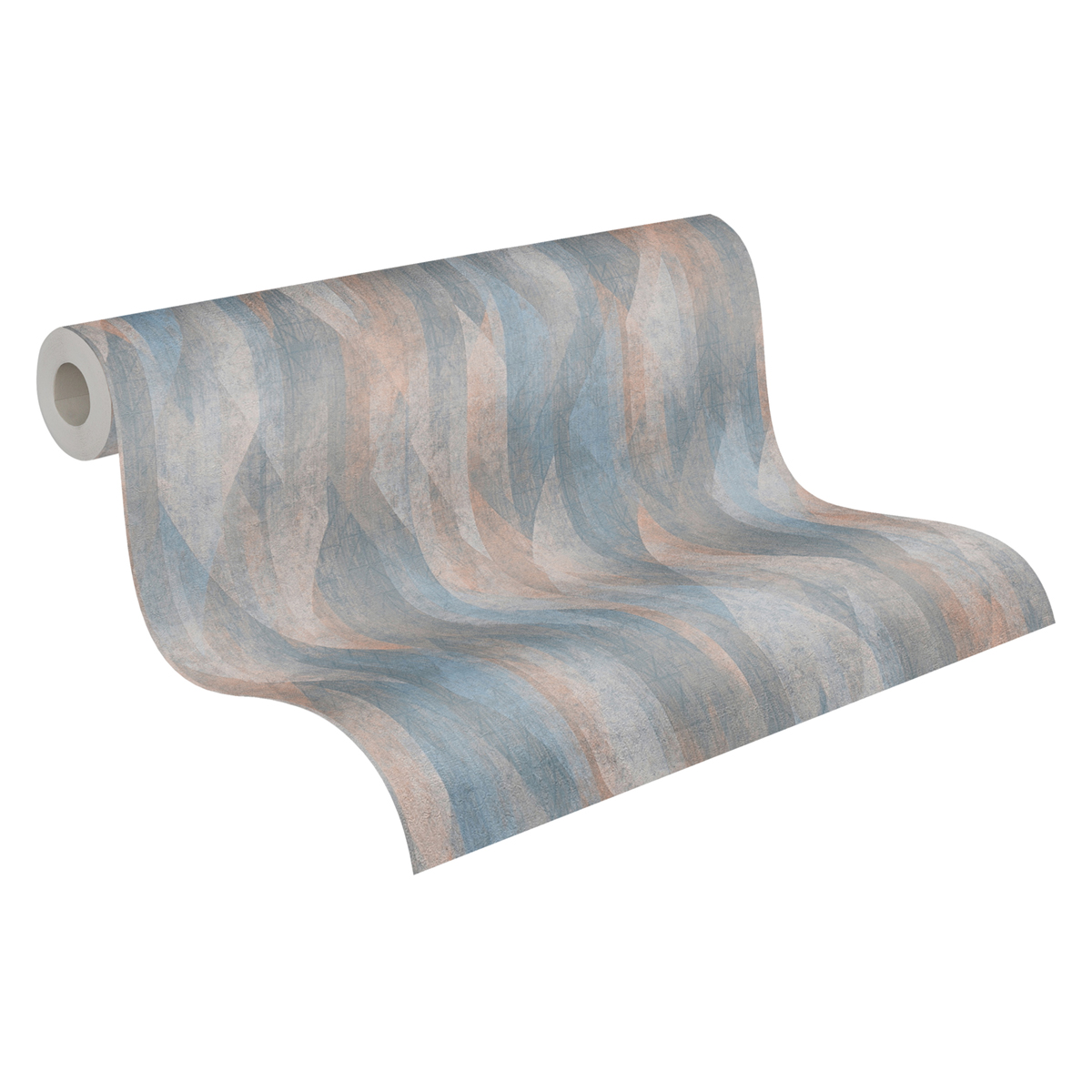 Papier peint Géométrique Bjorn bleu saumon - Metropolitan Stories 3 d'A.S. Création AMB4 | Réf. AS-391041