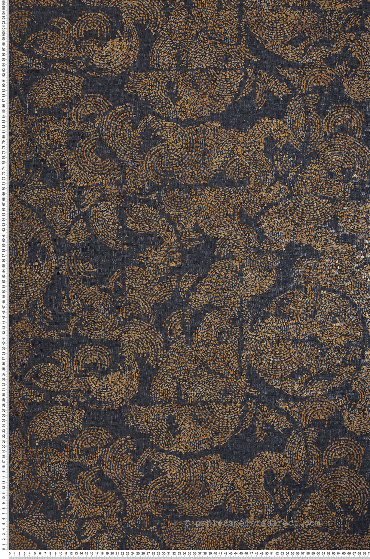 Papier peint Ethnique Venetie bleu et doré - Alliages de Casamance | Réf. CAS-75053586