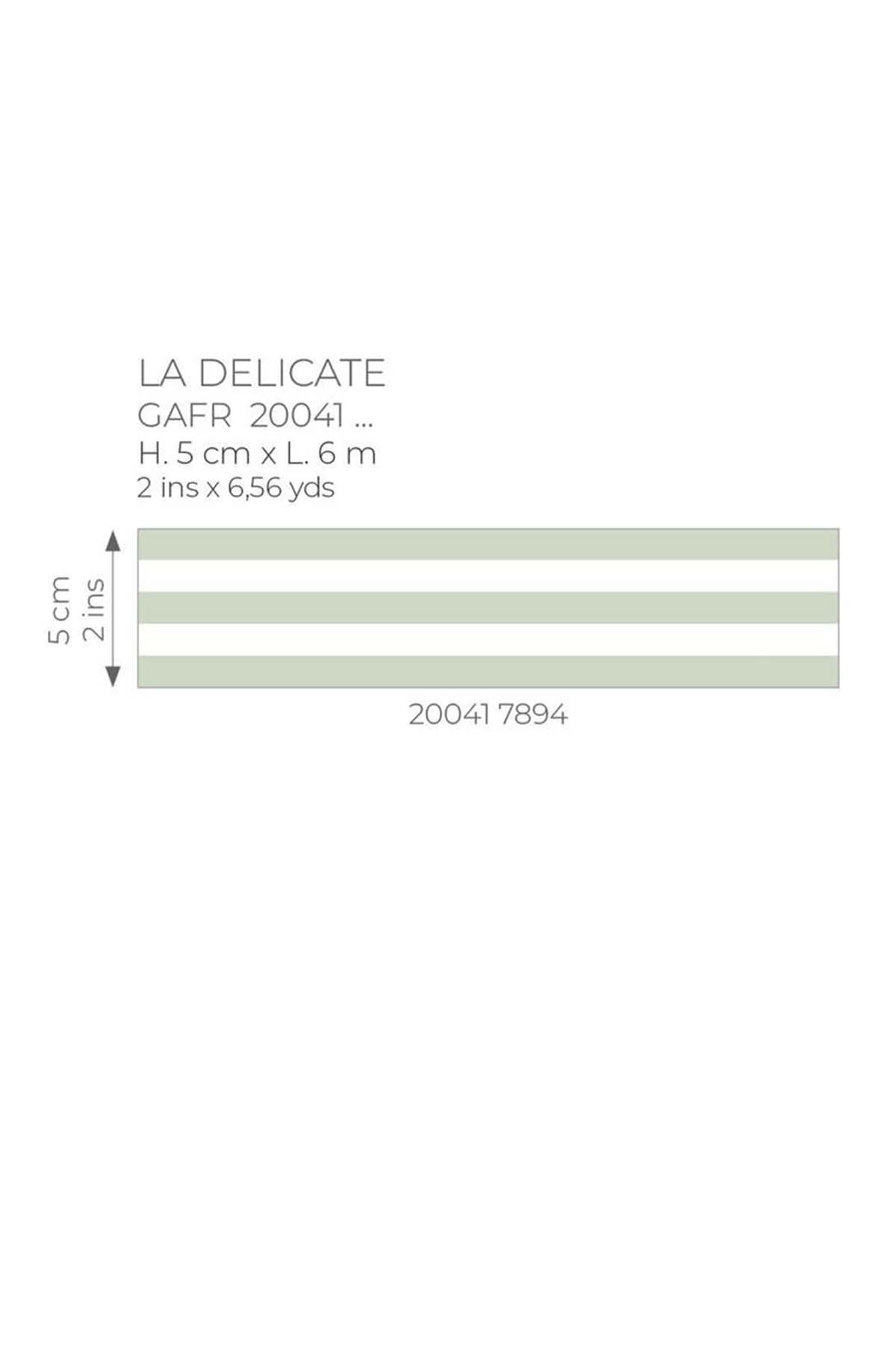 Galon Rayure Fine Délicate vert d'eau blanc - Galons et Frises de Casadéco AMB5| Réf. GAFR200417894