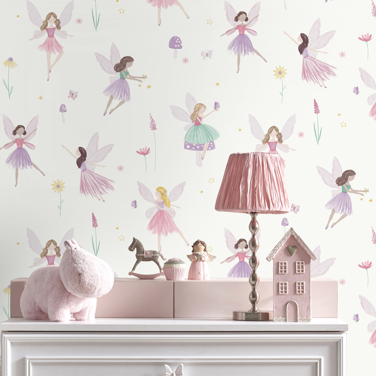 Papier peint Fée Enfant rose violet - Imagine de Lutèce AMB2 | Réf. LTC-DL27563