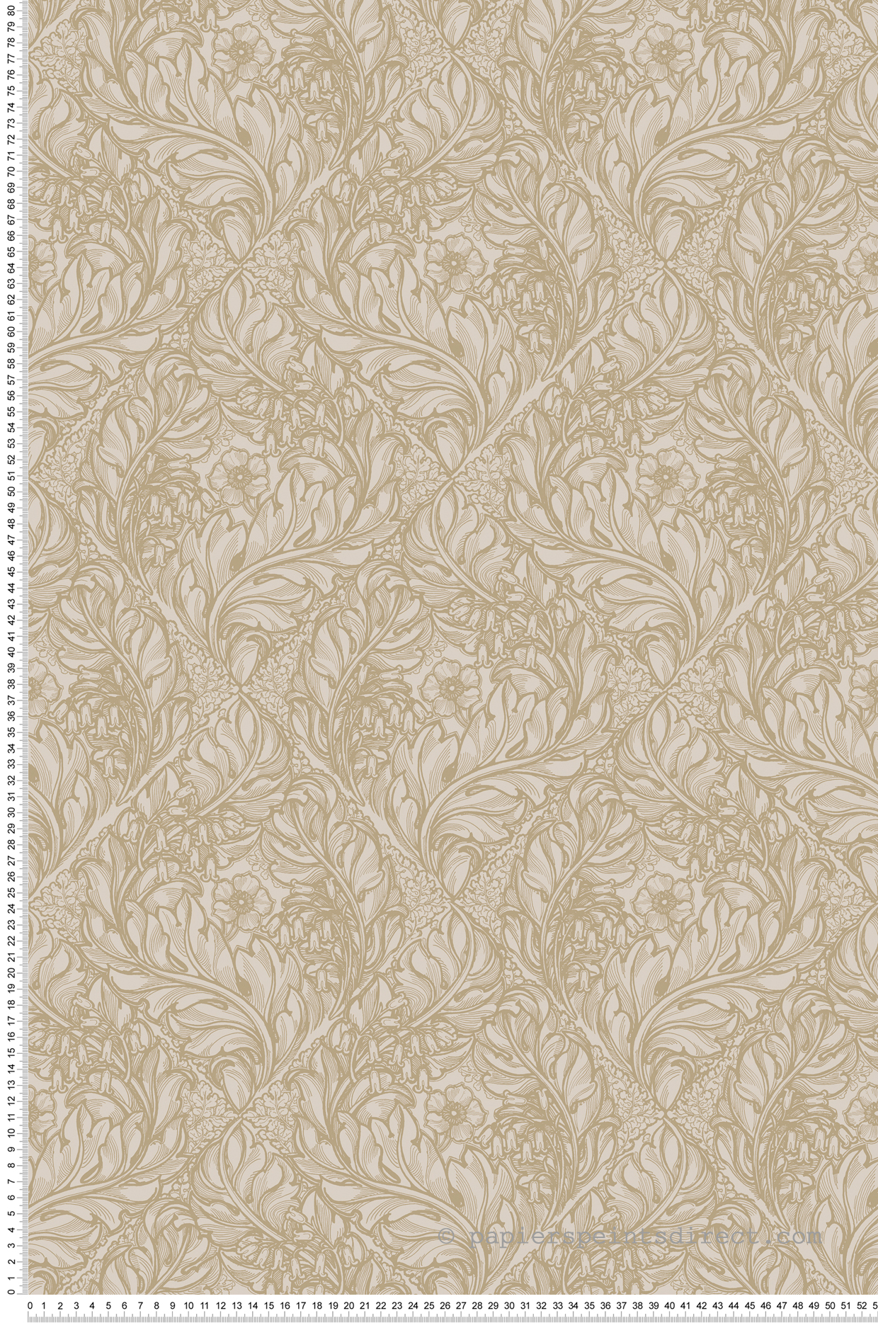 Papier peint Losange Fleuri jaune paille - The Wall Llewelyn-Bowen de Lutèce | Réf. LTC-LB25110