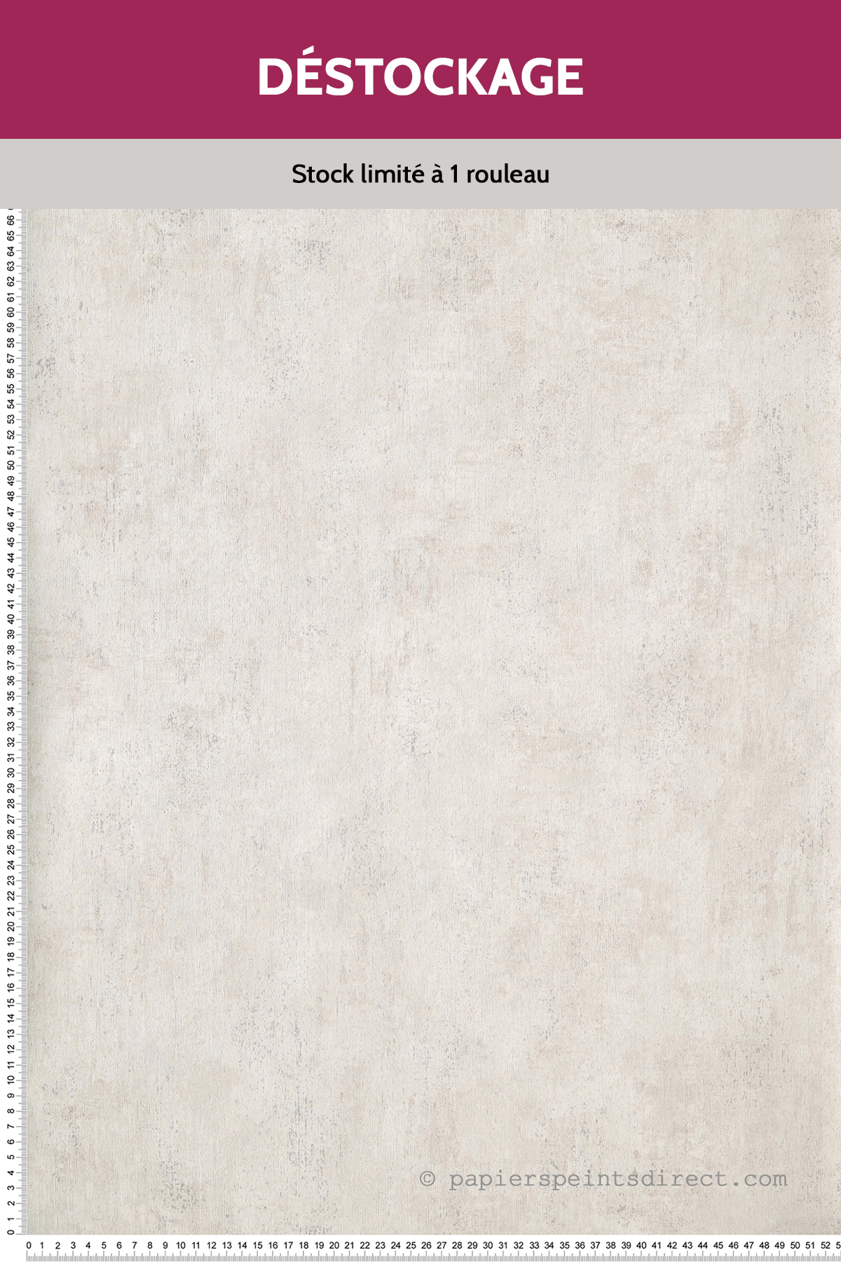 Papier Peint Destockage - Faux Uni écru - Galactik