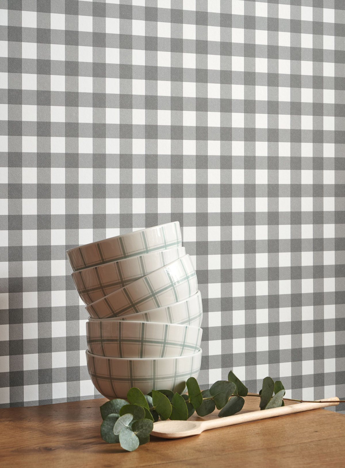 Papier peint Vichy Buvard gris - Once Upon A Time 2 de Casadéco AMB2 | Réf. OUTD89269419