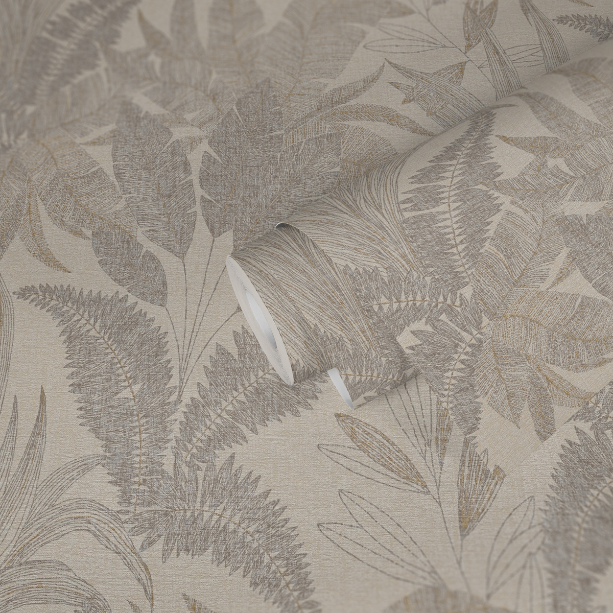 Papier peint Feuilles Nature Discrète beige - Stories of Life d'A.S. Création AMB4 | Réf. AS-396545