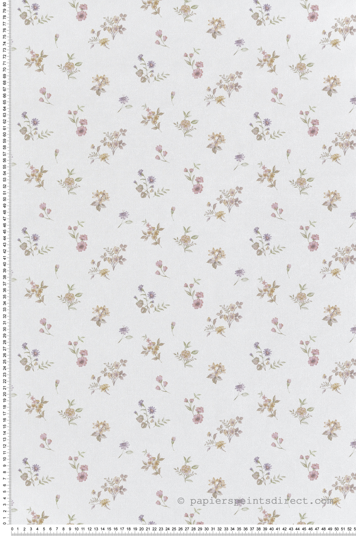 Papier peint Vintage Petite Fleur rose violet - Garden Party 2 de Montecolino | Réf. MC-8360