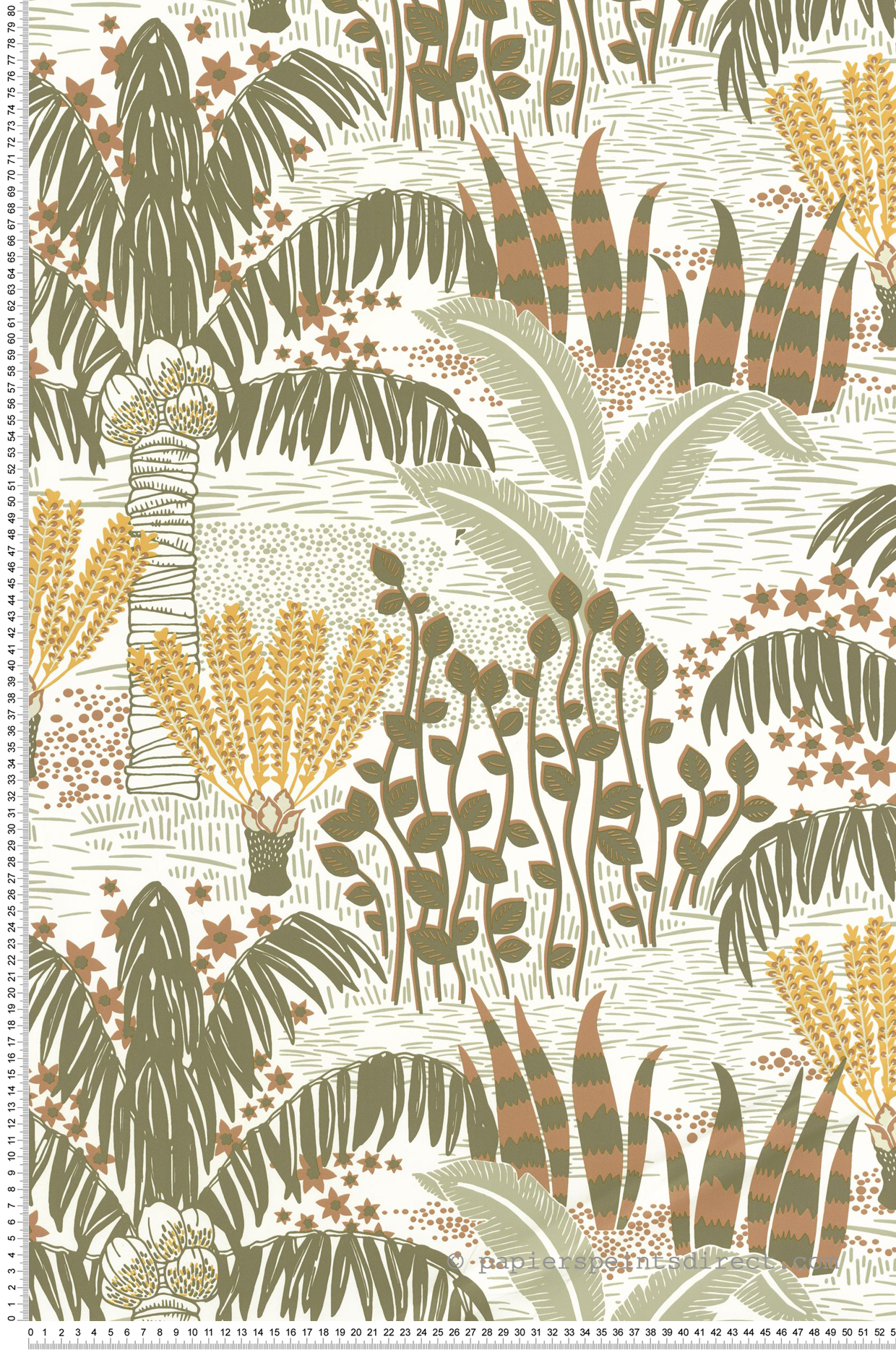 Papier peint Palmier Palmeraie vert jaune - L'Epopée de Casélio | Réf. EPO103697024