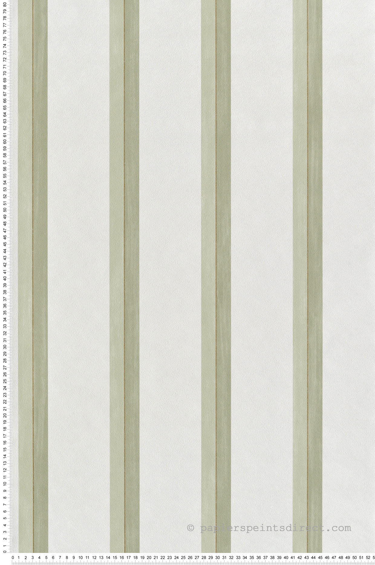 Papier peint Rayure Satisfaction vert sauge doré - Green Life 2 de Casélio | Réf. GNL2105350710