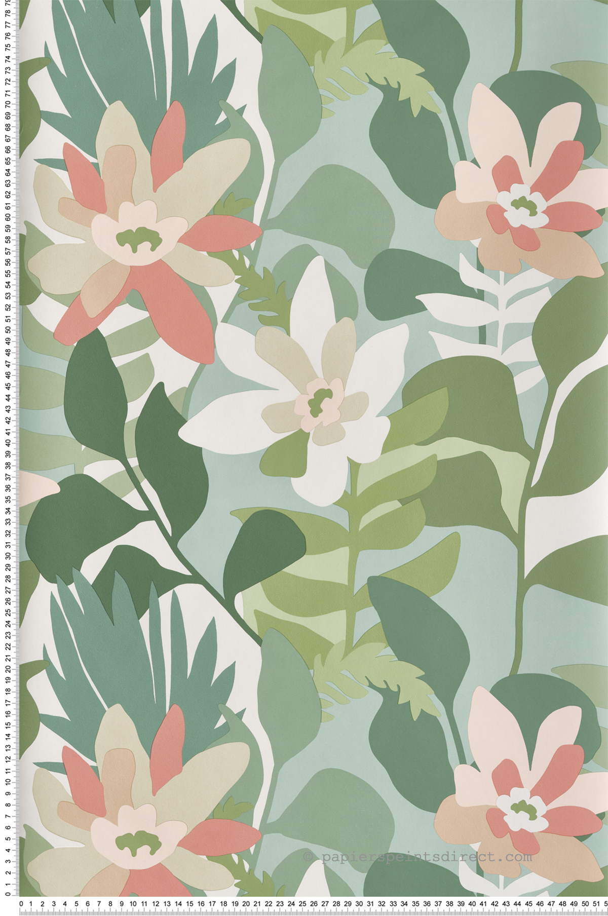 Papier peint Fleur De Coco vert - Happy de Lutèce | Réf. LTC-FD26452