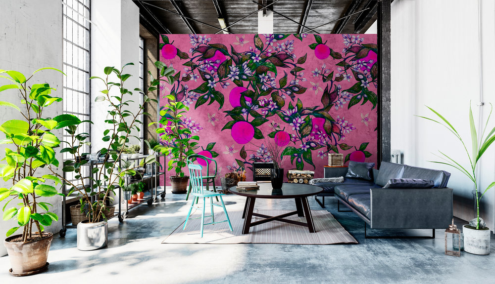 Papier peint panoramique Fruit tropical Grapefruit tree 2 - Référence DD114262 - Intissé 200g/m2 - Standard 400 x 270