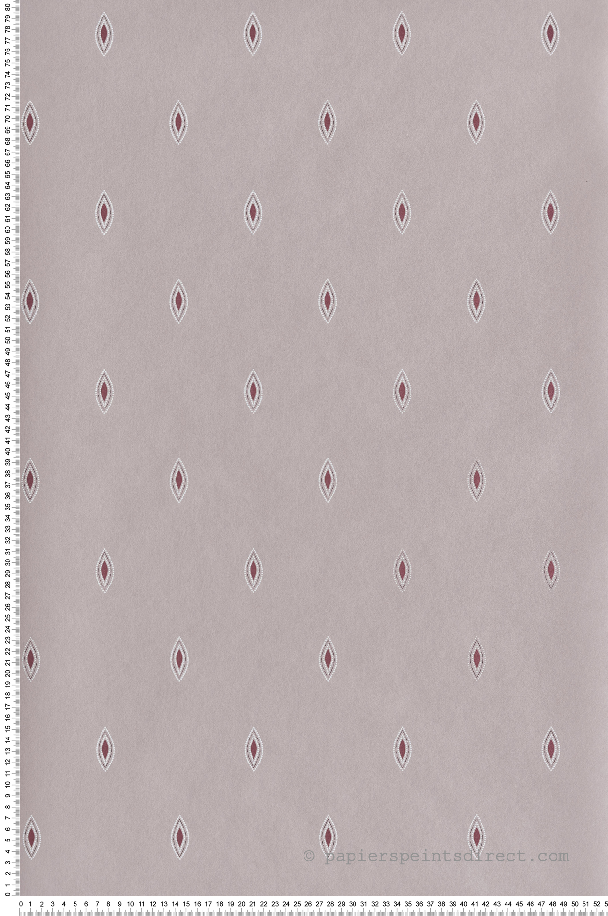 Papier peint Motif Dolce lilas prune métallisé - Othello de Masureel | Réf. MAS-OTH305