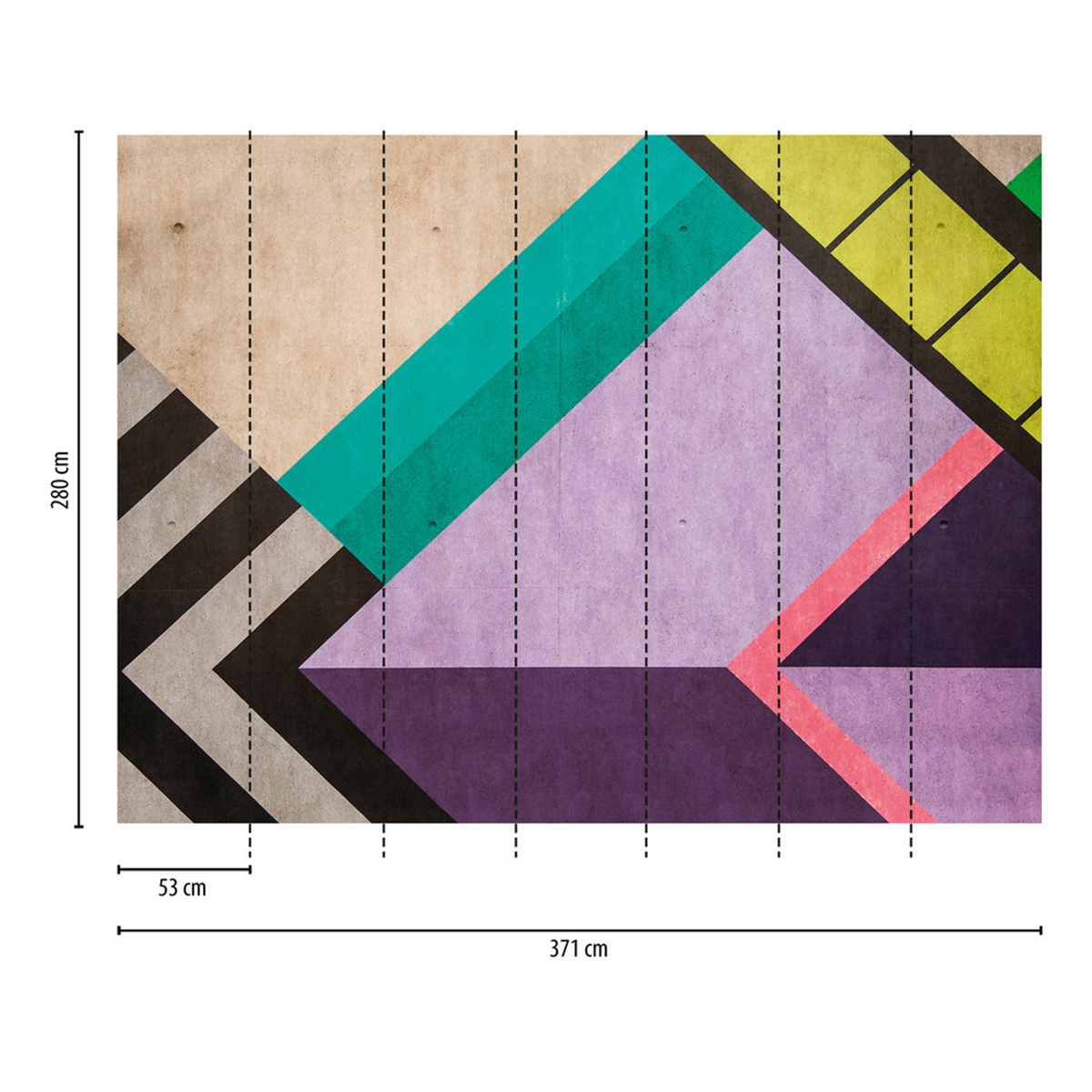 Papier peint panoramique Formes Géométriques Colorées - The Wall 3 d'A.S. Création AMB3 | Réf. AS-399131