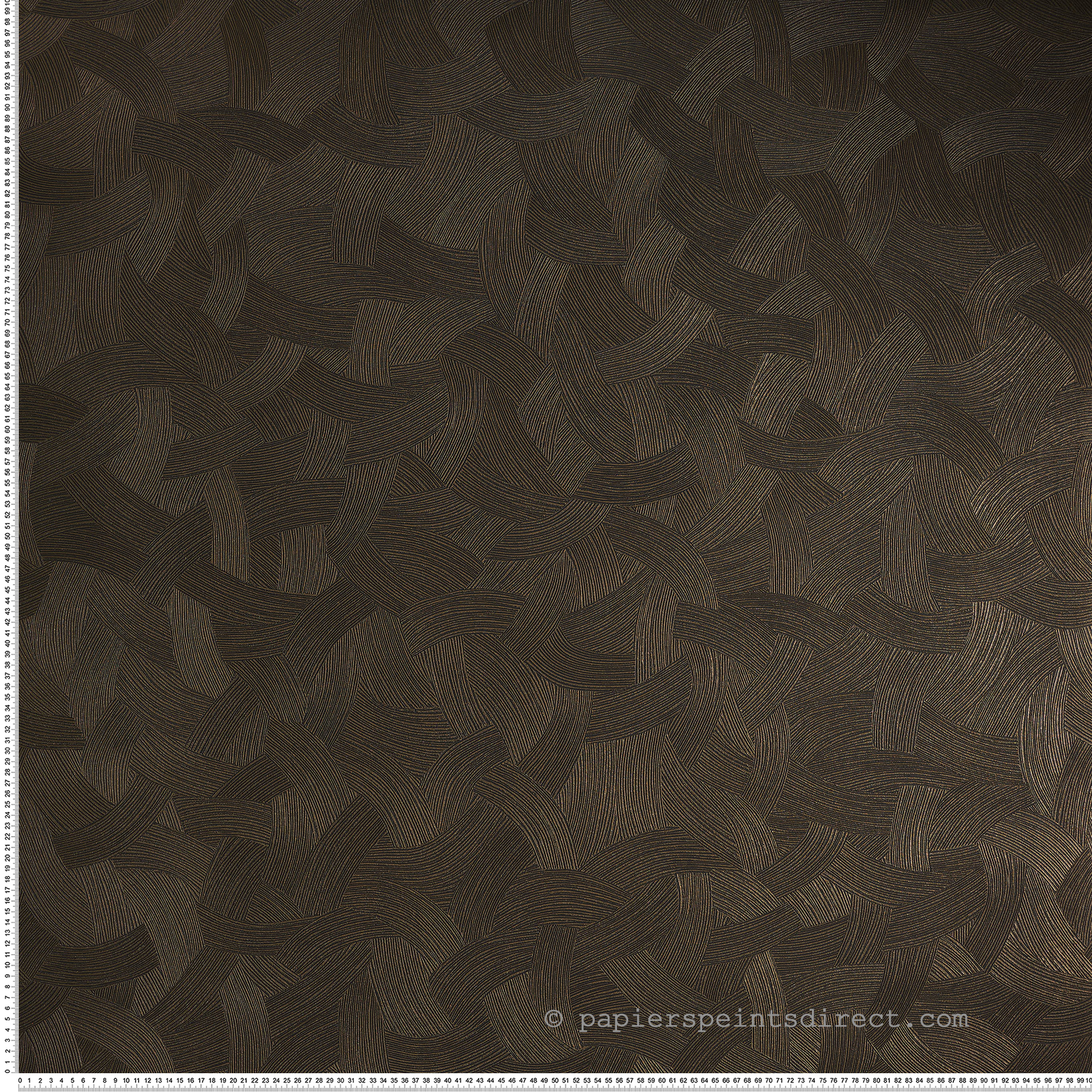 Papier peint Mouvement Graphique Bérénice noir doré - Magnitude de Casamance | Réf. CAS-76662854