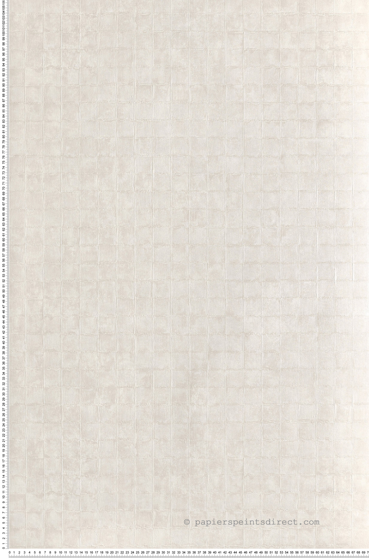 Papier peint Carreaux Faenza ivoire nacré - Cérame de Casamance | Réf. CAS-76080100