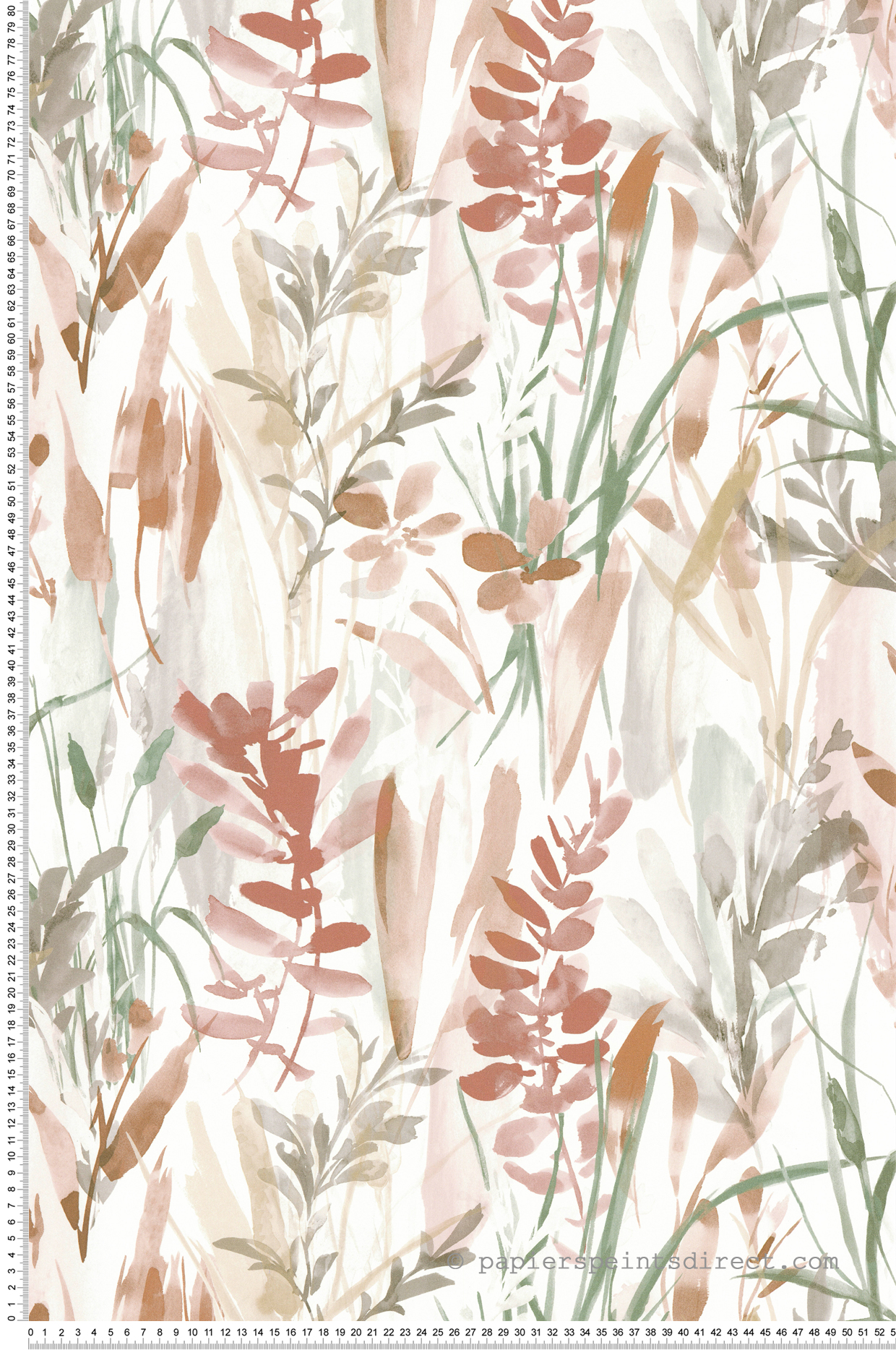 Papier peint Herbes Sauvages terracotta - Poésie de Lutèce | Réf. LTC-51253710