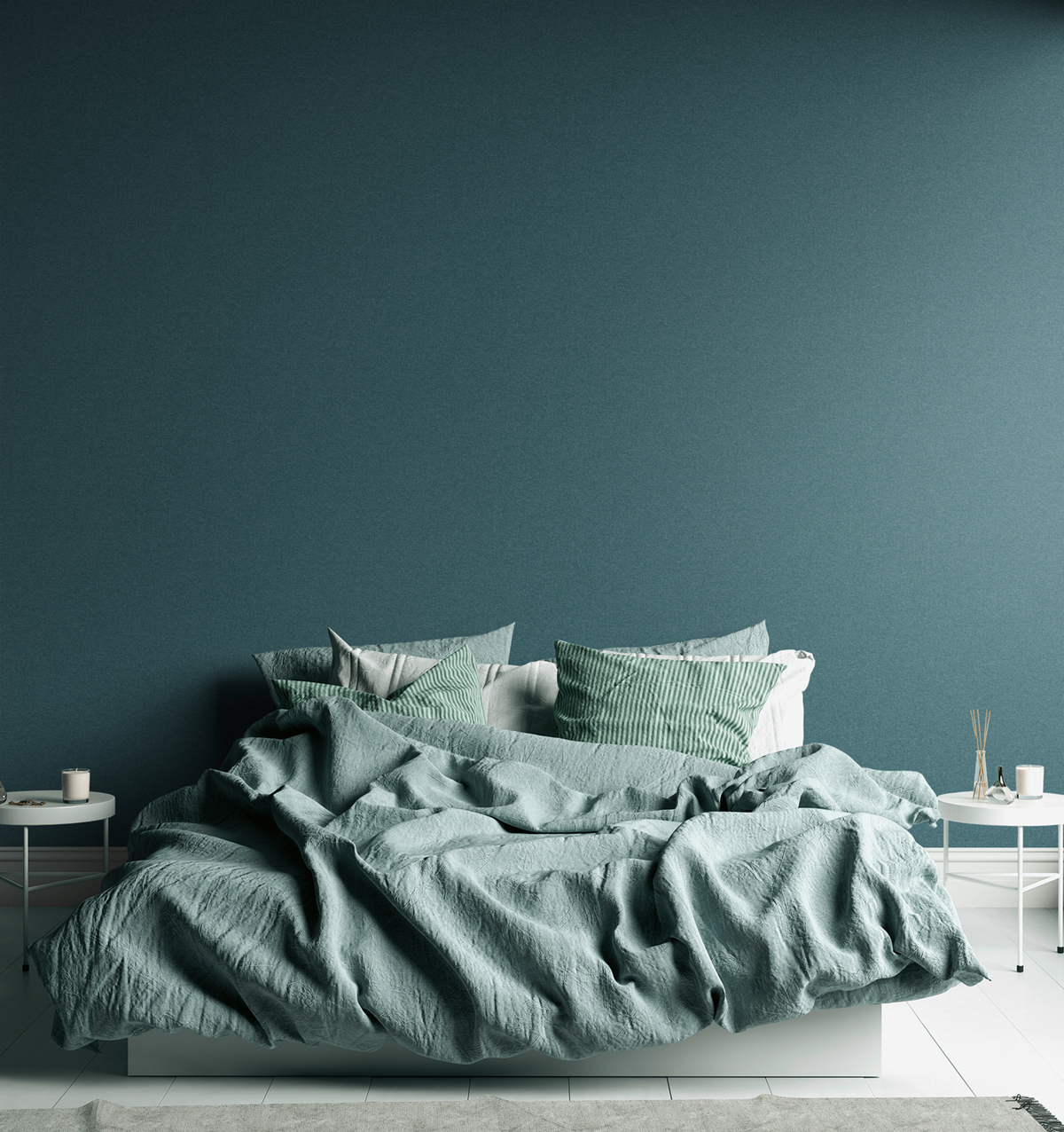 Papier peint Uni Scandi bleu canard - Metropolitan Stories 3 d'A.S. Création | Réf. AS-392169