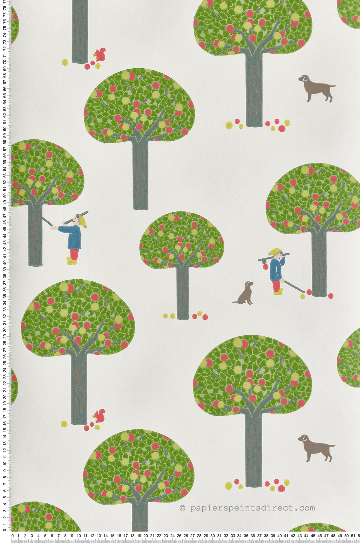 Papier peint Arbre Graphique Street Sage Onions - Storybook Papers de Little Greene | Réf. 0231ROSAGEA